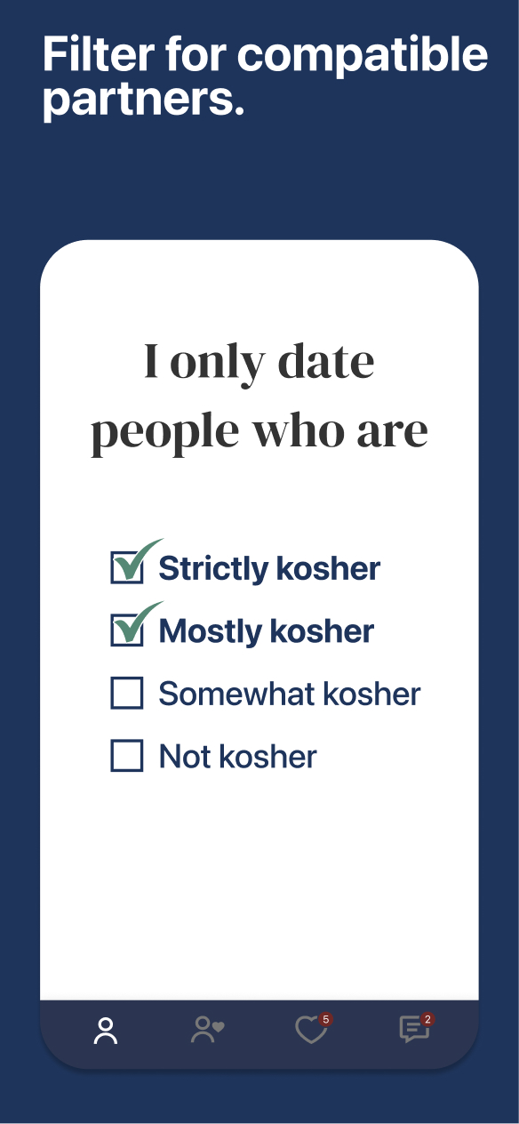 Filter settings for values and practice